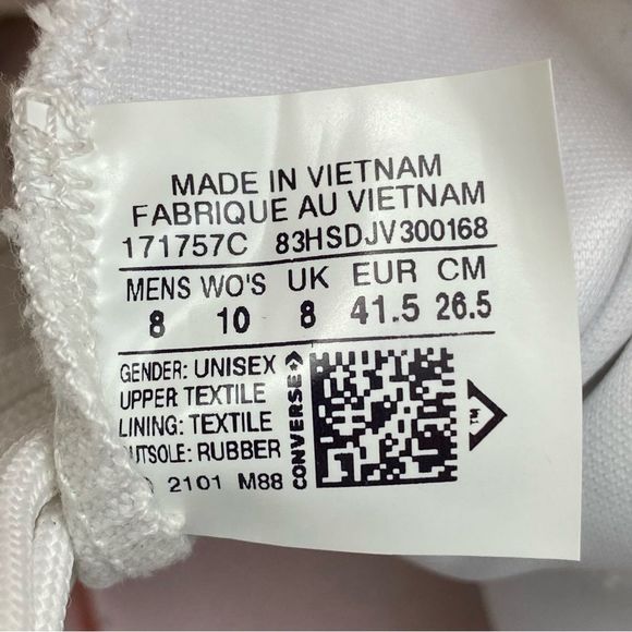 Converse All Star Disrupt CX HI UNISEX SNEAKERS COLOR WHITE SZ W-10 M-8 - Picture 12 of 12